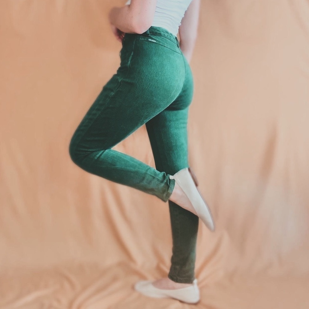 Sold Vintage Jordache Green Vintage High Waisted Jeans Size 10
